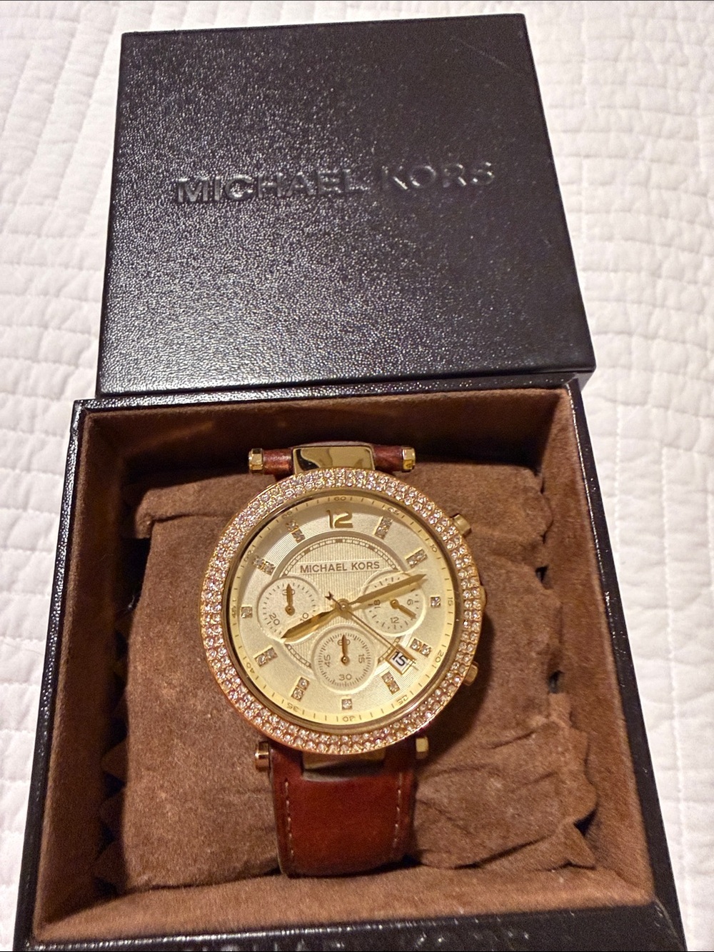 Michael Kors leather band watch